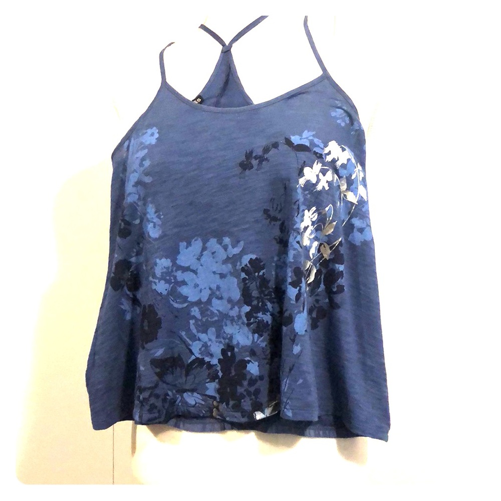Express Racerback Cami - silver foil and silky